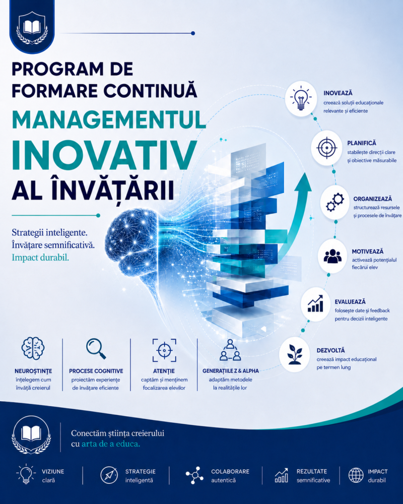 Competente digitale - Curs AVIZAT M.E.C. – o călătorie în universul inteligențelor multiple 18-20 CPT