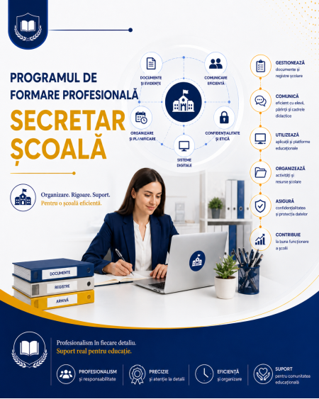 Program autorizat de formare profesionala SECRETAR ȘCOALĂ
