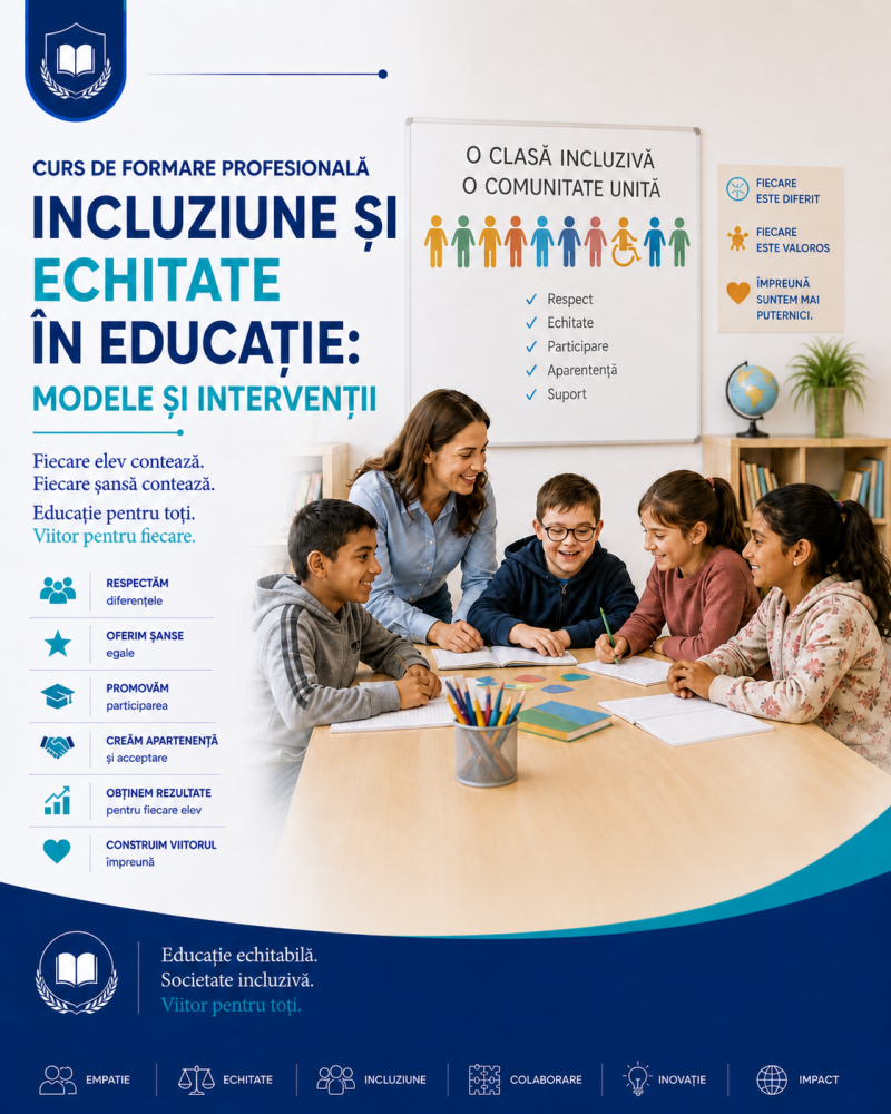 PROGRAM DE FORMARE - INCLUZIUNE ȘI ECHITATE IN EDUCATIE: MODELE ȘI INTERVENȚII